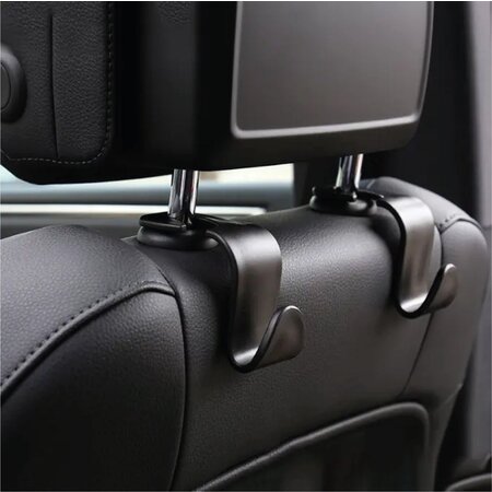 Merkloos Hoofdsteun Haakjes 4 STUKS - Auto Organizer Autostoel Hangers - Haak - Tashanger - 4 -Pack