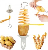 Merkloos Aardappel Snijder - Potato twister - Chips maker - Spies - RVS