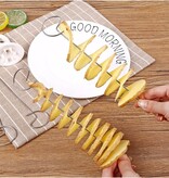 Merkloos Aardappel Snijder - Potato twister - Chips maker - Spies - RVS