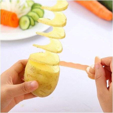 Merkloos Aardappel Snijder - Potato twister - Chips maker - Spies - RVS