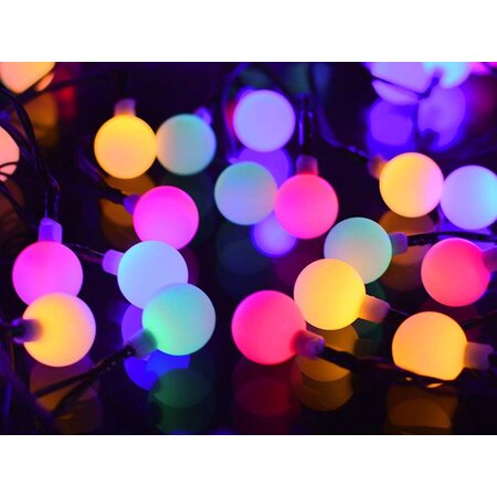 Verk Group Tuinverlichting - Solar - Guirlande zonne verlichting 20 led - Veelkleurig - 8 Verlichtingsmodi