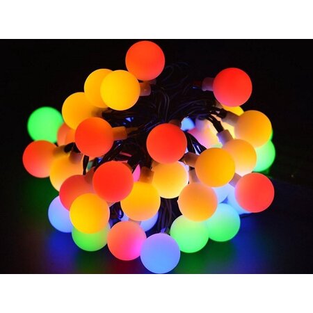 Verk Group Tuinverlichting - Solar - Guirlande zonne verlichting 20 led - Veelkleurig - 8 Verlichtingsmodi
