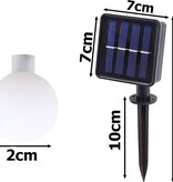 Verk Group Tuinverlichting - Solar - Guirlande zonne verlichting 20 led - Veelkleurig - 8 Verlichtingsmodi
