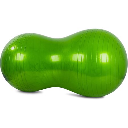 Verk Group Fitness gymbal - Yoga bal - Inclusief pomp - Pinda grote bonen - Lengte 90 cm - Groen - Revalidatiebal