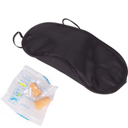 Benson Benson Reisset - Slaapmasker en oordoppen - Comfortabel - Zwart - Universele maat