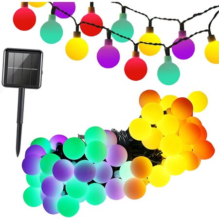 Verk Group Tuinverlichting - Solar - Guirlande Zonne-Verlichting 40 led Veelkleurig