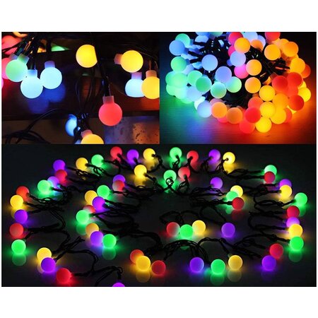 Verk Group Tuinverlichting - Solar - Guirlande Zonne-Verlichting 40 led Veelkleurig