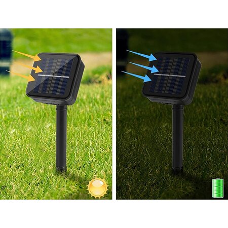 Verk Group Tuinverlichting - Solar - Guirlande Zonne-Verlichting 40 led Veelkleurig