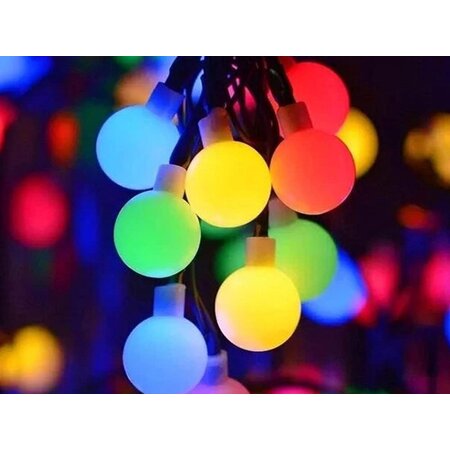 Verk Group Tuinverlichting - Solar - Guirlande Zonne-Verlichting 40 led Veelkleurig