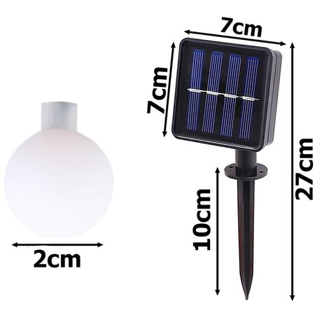 Verk Group Tuinverlichting - Solar - Guirlande Zonne-Verlichting 40 led Veelkleurig