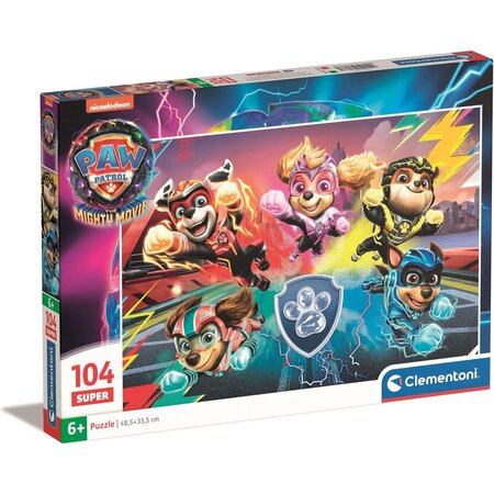 Clementoni Clementoni - Puzzel - 104 Stukjes - Paw Patrol: The Mighty Movie - Kinderpuzzel - Vanaf 6 Jaar