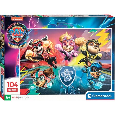 Clementoni Clementoni - Puzzel - 104 Stukjes - Paw Patrol: The Mighty Movie - Kinderpuzzel - Vanaf 6 Jaar