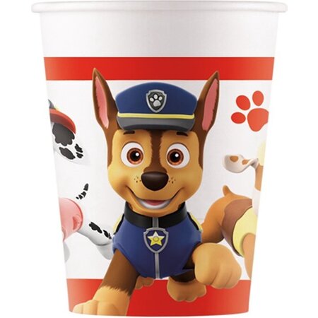 Paw patrol Procos Feestbekers Paw Patrol - Action 200 Ml Karton Wit 8 Stuks