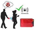 Merkloos 6x RFID bankpas beschermer - Kaarthouder Soft - Anti-Skimming - Rood