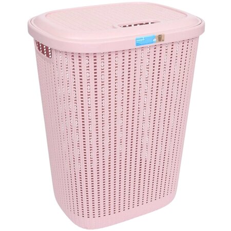 Keeeper Keeeper Knite Style wasmand - Linnenmand Arne -  57 cm hoog - Licht roze