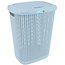 Keeeper Keeeper gevlochten kunststof wasmand met deksel Arne blauw 57 Liter