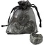 Home-bound Organza zakje met 3x amberblokje hart black amber