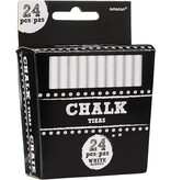 Amscan Schoolbord krijt - 7,5 cm - 24 stuks - Wit