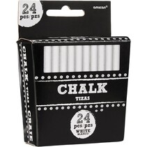 Schoolbord krijt - 7,5 cm - 24 stuks - Wit