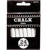 Amscan Schoolbord krijt - 7,5 cm - 24 stuks - Wit