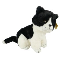 Sunkid Poes - Kat - Knuffel - Zwart wit - 40 cm hoog