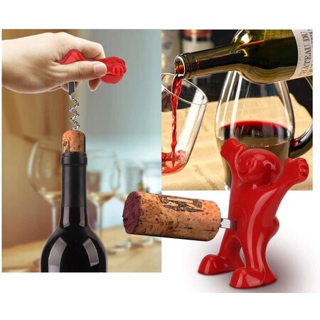 Merkloos Happy Fred kurkentrekker - Wijnopener - Kurkentrekker wijn - Wijn opener
