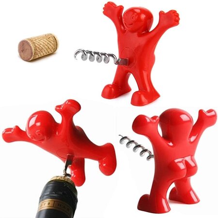 Merkloos Happy Fred kurkentrekker - Wijnopener - Kurkentrekker wijn - Wijn opener