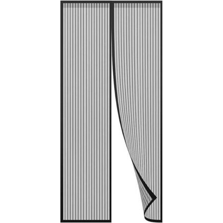 Merkloos Insecten deur hor/gordijn - zwart - magnetisch - polyester - 100 x 210 cm - deur- en raamhorren