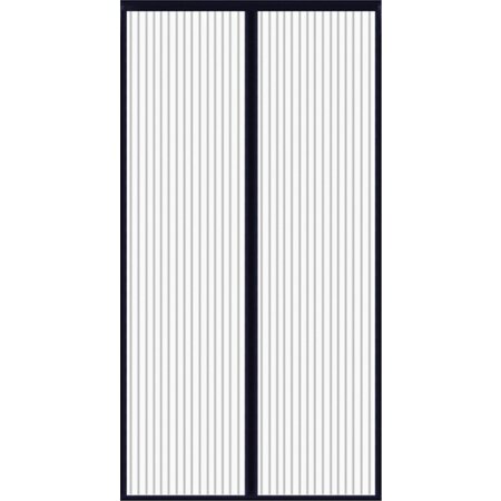 Merkloos Insecten deur hor/gordijn - zwart - magnetisch - polyester - 100 x 210 cm - deur- en raamhorren