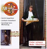 Merkloos Insecten deur hor/gordijn - zwart - magnetisch - polyester - 100 x 210 cm - deur- en raamhorren