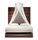 Merkloos Muskietennet voor Over het Bed – Klamboe – Muggen Net – Geschikt voor 1 Persoons Bed en Twijfelaar - 40 x 230 x 630 cm