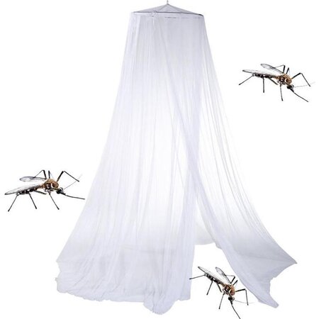 Merkloos Muskietennet voor Over het Bed – Klamboe – Muggen Net – Geschikt voor 1 Persoons Bed en Twijfelaar - 40 x 230 x 630 cm