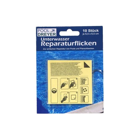 POOLDREYER Pooldreyer reparatie pads voor zwembad - Reparatieset - 10 stuks - 6.5 x 6.5 cm