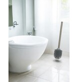 Merkloos Universele RVS Toiletborstel - Borstel van siliconen  - Grijs
