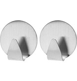 Merkloos Handdoekhaken 4 Stuks – Ø 3.5 cm - RVS