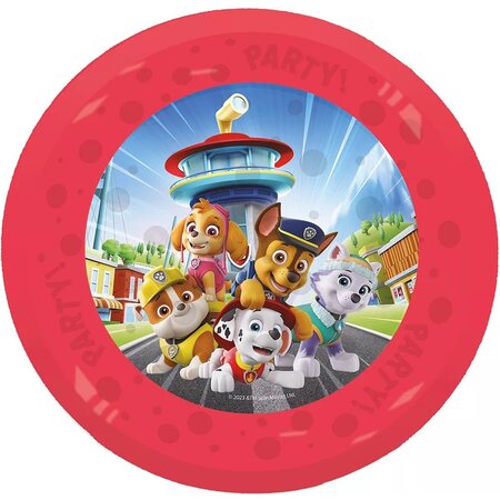 Paw Patrol Paw Patrol - Bord (per 8 stuks) - Rood - Feestbord - 21cm