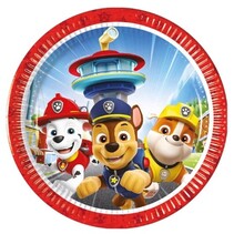 Paw Patrol papieren borden - 20 cm - 8 stuks - Daily Style