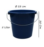 Merkloos Emmer - 5 liter huishoudemmer - 3 stuks