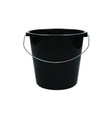 Merkloos Emmer - 5 liter huishoudemmer - 3 stuks - Zwart