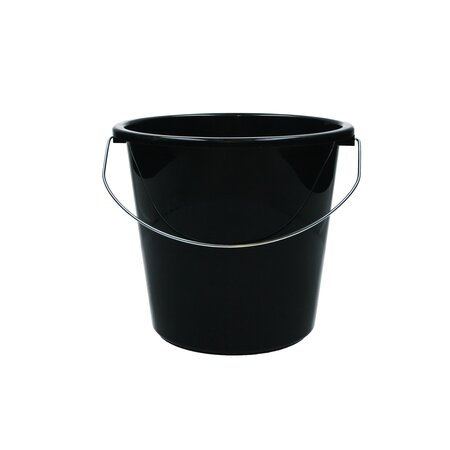 Merkloos Emmer - 5 liter huishoudemmer - 3 stuks - Zwart