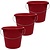 Merkloos Emmer - 5 liter huishoudemmer - 3 stuks - Rood