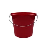 Merkloos Emmer - 5 liter huishoudemmer - 3 stuks - Rood