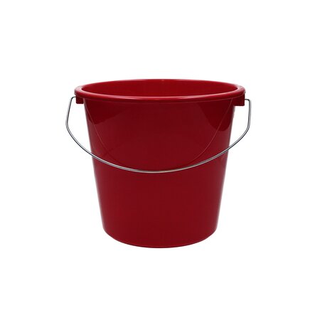 Merkloos Emmer - 5 liter huishoudemmer - 3 stuks - Rood