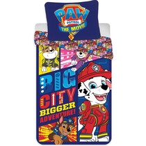 PAW Patrol Dekbedovertrek Big City Blauw - 100 X 135 Cm - Katoen