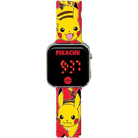 Pokémon Accutime Pokemon Pikachu LED Horloge - Rood
