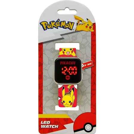 Pokémon Accutime Pokemon Pikachu LED Horloge - Rood