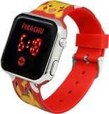 Pokémon Accutime Pokemon Pikachu LED Horloge - Rood