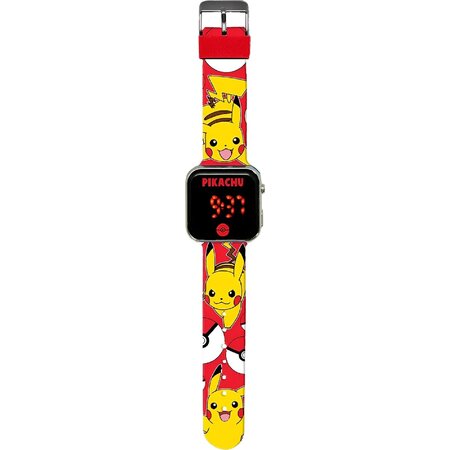 Pokémon Accutime Pokemon Pikachu LED Horloge - Rood