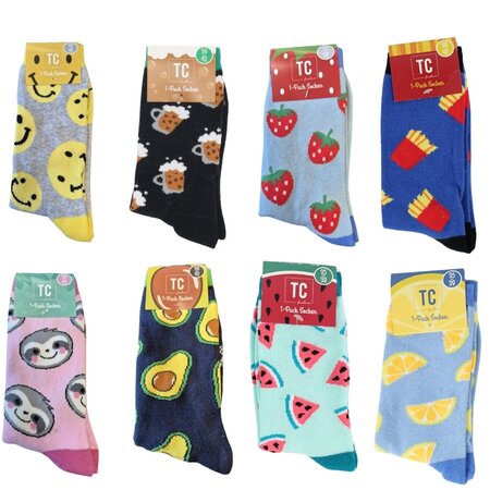 TC FASHION Leuke Smiley sokken - Multipack 3 paar sokken - Smile - Maat 43-46