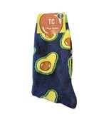 TC FASHION Leuke avocado sokken - Multipack 3 paar sokken - Eten - Fruit - Maat 39-42